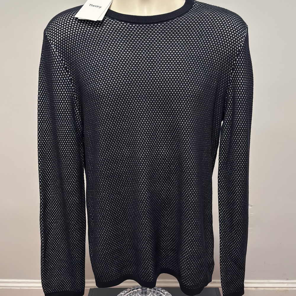 Theory Riland St Crew Sweater - Eclipse/Ivory